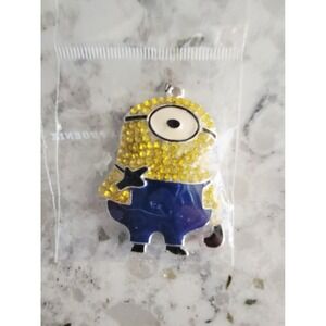 Minion Charm‎ Pendant Rhinestone Bling Cartoon Character Bag Decor NEW